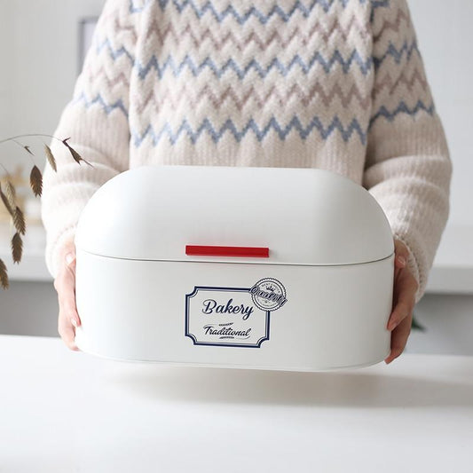 Royallure Vintage Hinged Lid Bread Box for Counter - Stylish Bread Storage Solution 3