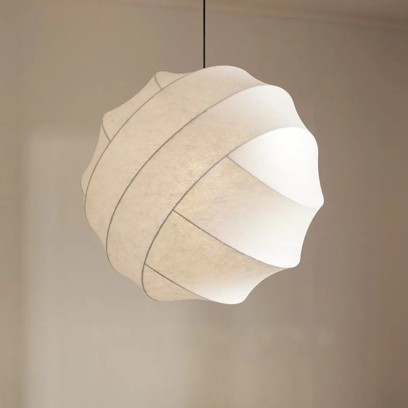 Royallure Wabi Sabi Silk Ball Pendant Light, Japanese Ceiling Light Fixture for Kitchen and Home 1