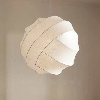 Royallure Wabi Sabi Silk Ball Pendant Light, Japanese Ceiling Light Fixture for Kitchen and Home 1