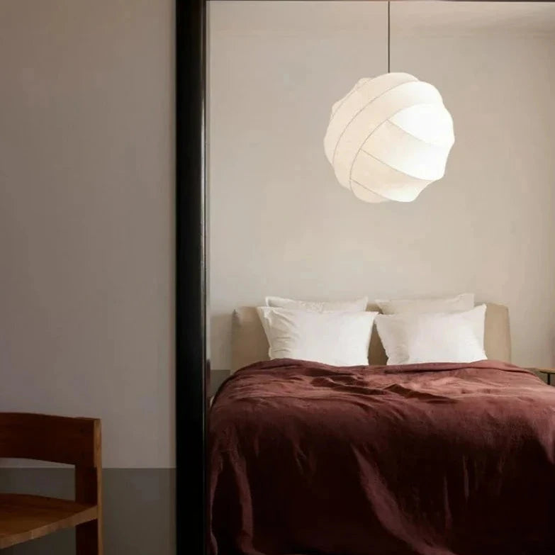 Royallure Wabi Sabi Silk Ball Pendant Light, Japanese Ceiling Light Fixture for Kitchen and Home 7