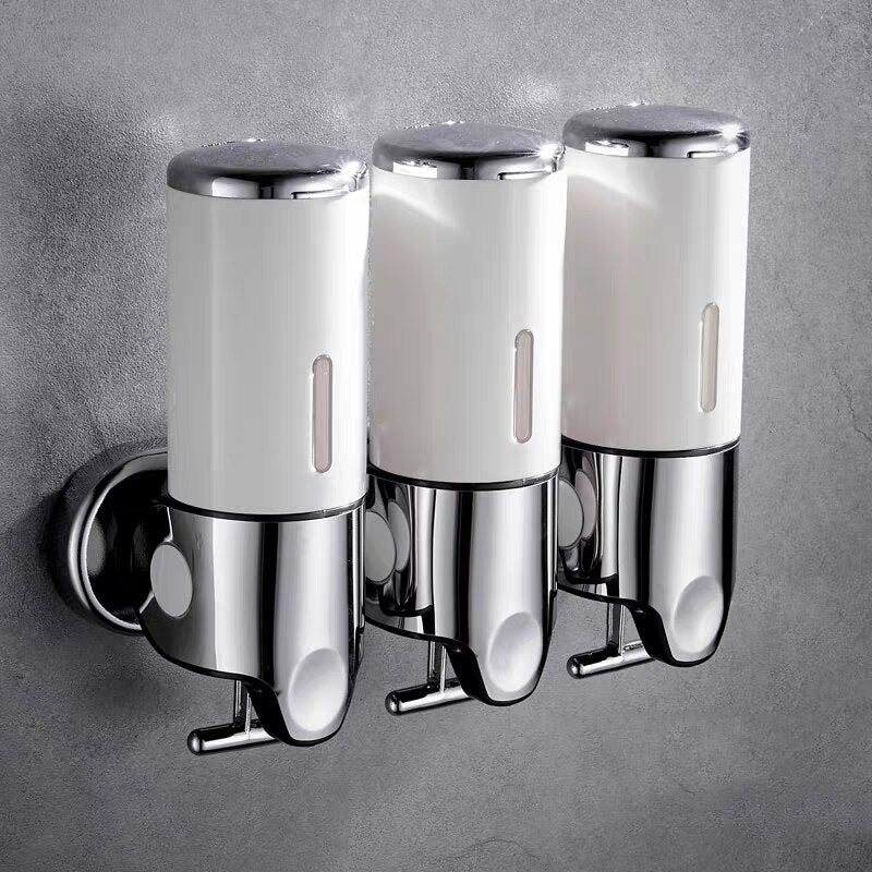 Royallure Wall-Mounted Soap Dispenser Set - Modern Hand Soap and Shampoo Storage 7