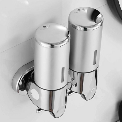 Royallure Wall-Mounted Soap Dispenser Set - Modern Hand Soap and Shampoo Storage 8