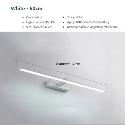 Royallure Waterproof LED Bathroom Wall Sconces - Modern Flat Design for Makeup and Indoor Lighting, Energy Efficient, Easy Installation 6