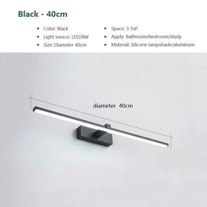 Royallure Waterproof LED Bathroom Wall Sconces - Modern Flat Design for Makeup and Indoor Lighting, Energy Efficient, Easy Installation 8