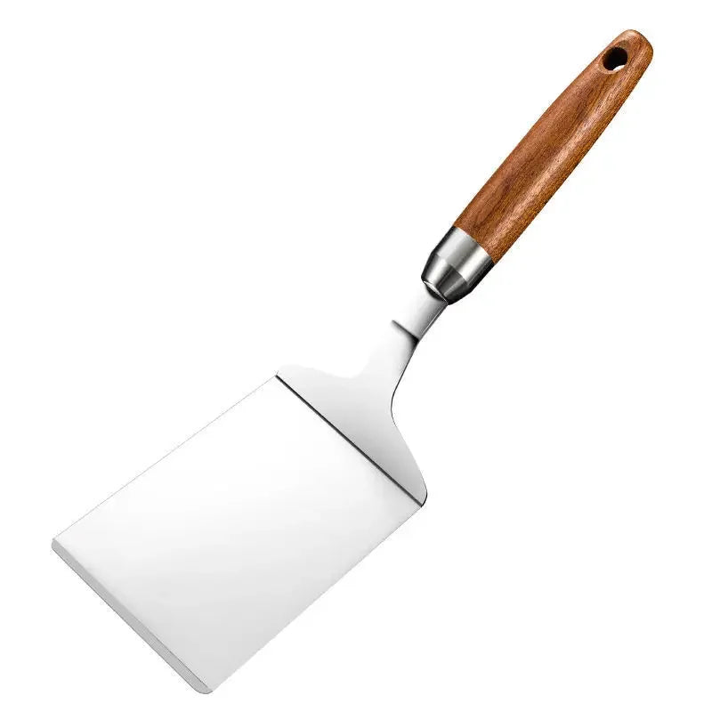 Royallure Wooden Cooking Spatula – Durable Stainless Steel Egg Spatula for Flipping Pancakes, Steaks, and More 4