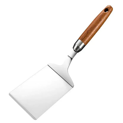 Royallure Wooden Cooking Spatula – Durable Stainless Steel Egg Spatula for Flipping Pancakes, Steaks, and More 4