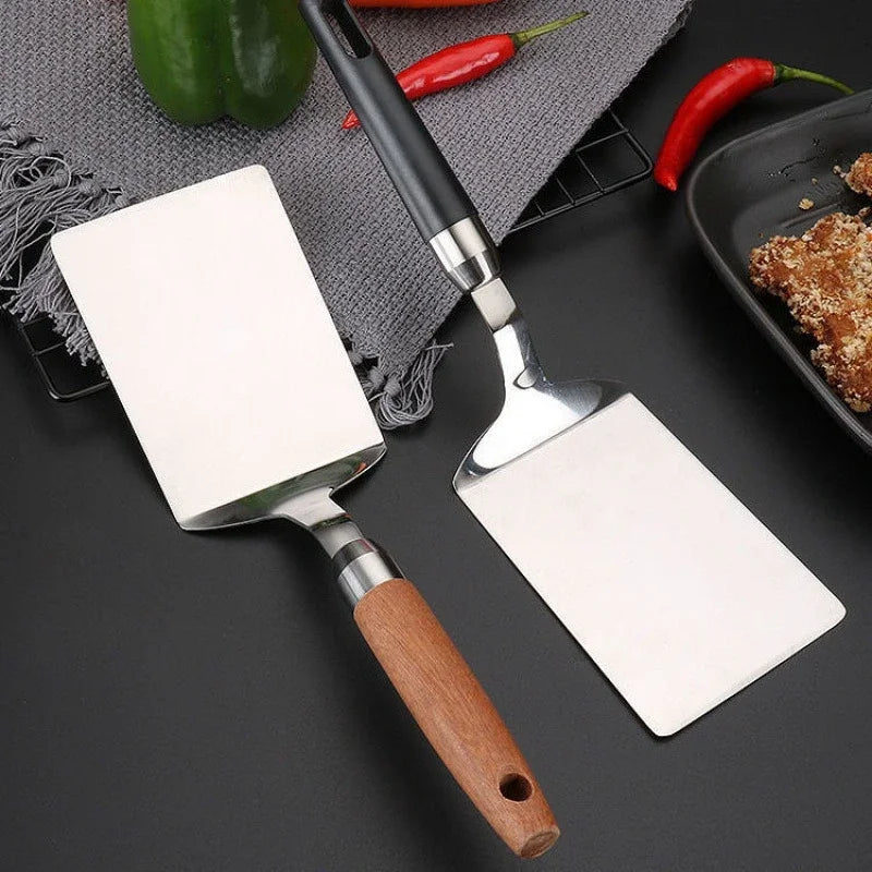 Royallure Wooden Cooking Spatula – Durable Stainless Steel Egg Spatula for Flipping Pancakes, Steaks, and More 5