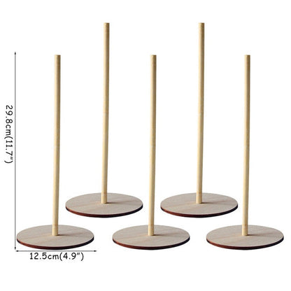 Royallure Wooden Donut Stand and Holder for Displaying Donuts and Desserts 6