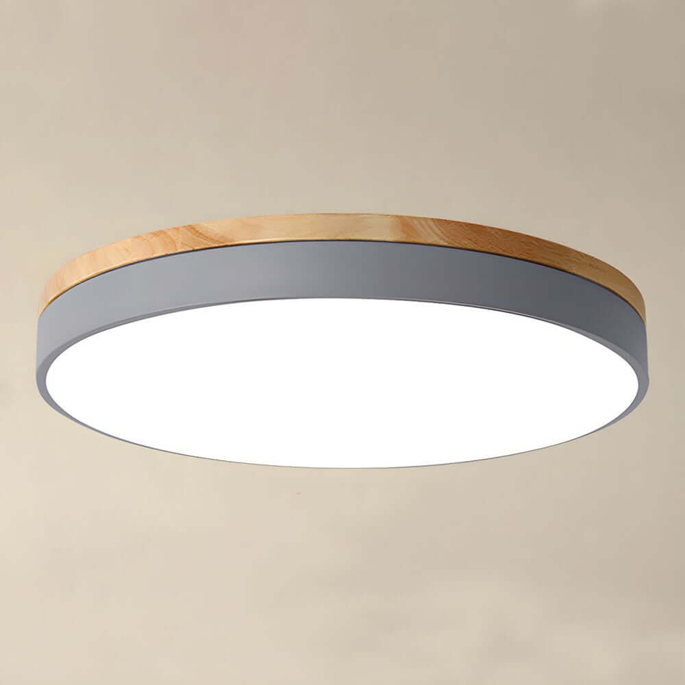 Royallure Wooden Round Flush Mount Ceiling Light – Elegant Natural Design, 15-Inch LED Compatible Fixture for Home Décor 1