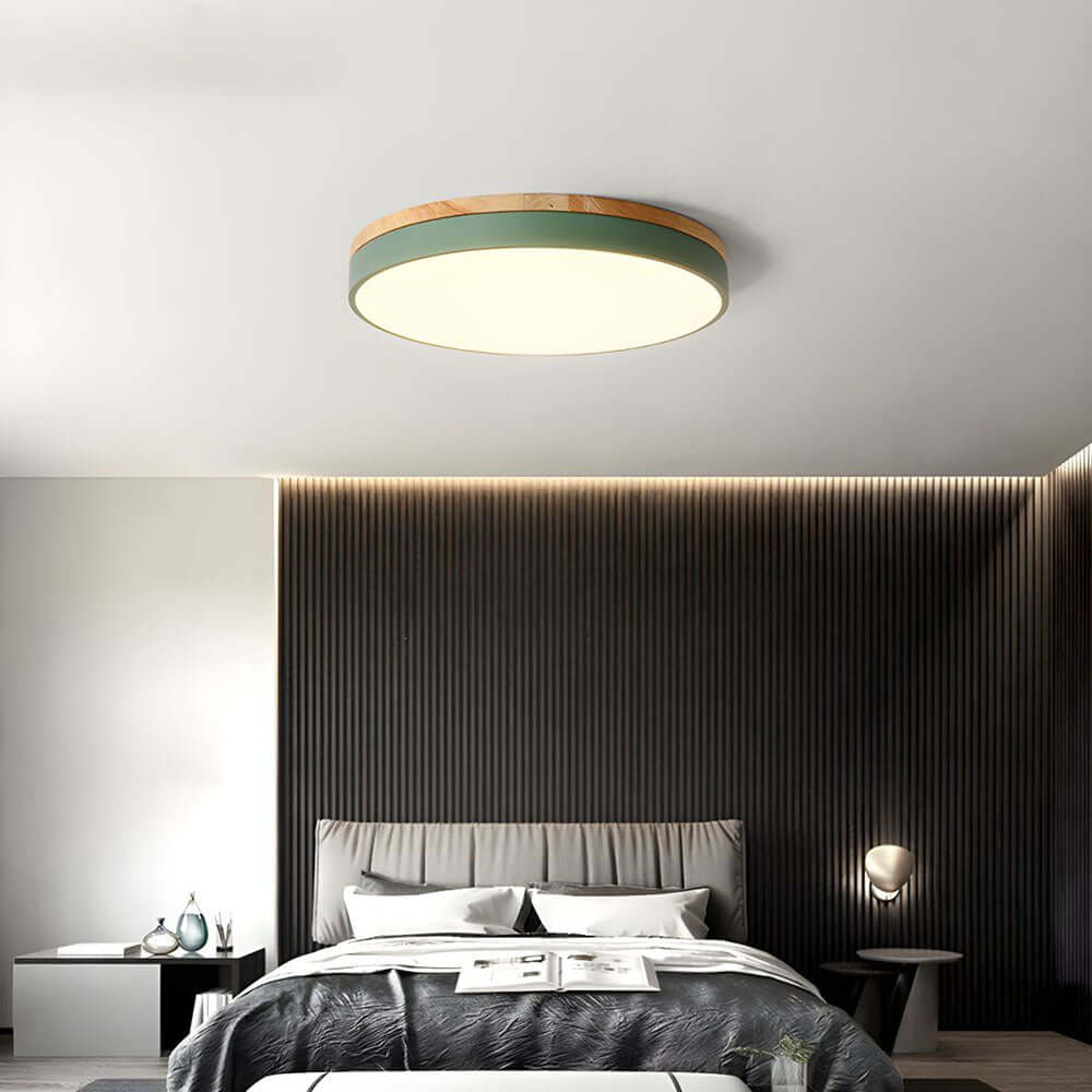 Royallure Wooden Round Flush Mount Ceiling Light – Elegant Natural Design, 15-Inch LED Compatible Fixture for Home Décor 11