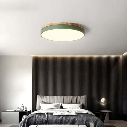 Royallure Wooden Round Flush Mount Ceiling Light – Elegant Natural Design, 15-Inch LED Compatible Fixture for Home Décor 11