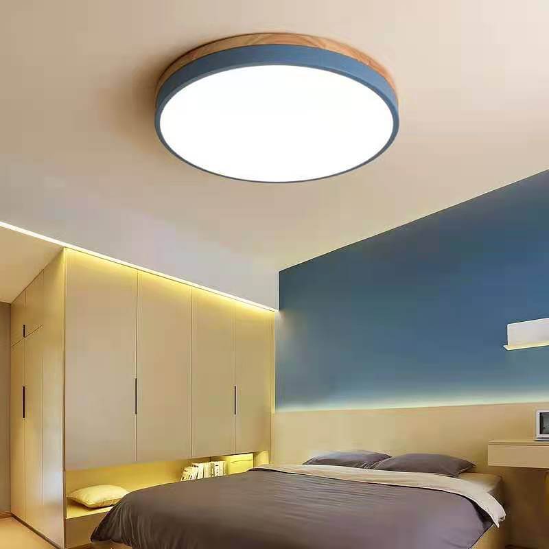 Royallure Wooden Round Flush Mount Ceiling Light – Elegant Natural Design, 15-Inch LED Compatible Fixture for Home Décor 12