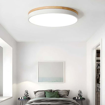 Royallure Wooden Round Flush Mount Ceiling Light – Elegant Natural Design, 15-Inch LED Compatible Fixture for Home Décor 4