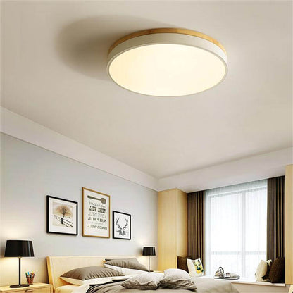 Royallure Wooden Round Flush Mount Ceiling Light – Elegant Natural Design, 15-Inch LED Compatible Fixture for Home Décor 5