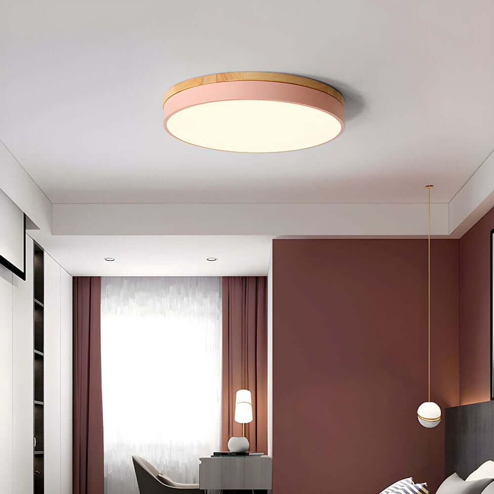 Royallure Wooden Round Flush Mount Ceiling Light – Elegant Natural Design, 15-Inch LED Compatible Fixture for Home Décor 9