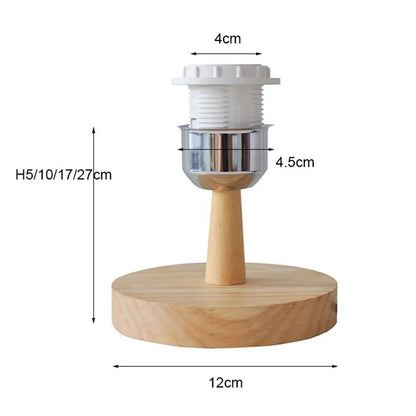 Royallure Wooden Table Lamp Holder with On/Off Switch – E27 Compatible Bedside Table Lamp for Bedroom and Desk Lighting 1