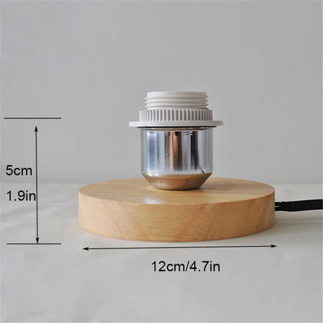 Royallure Wooden Table Lamp Holder with On/Off Switch – E27 Compatible Bedside Table Lamp for Bedroom and Desk Lighting 7