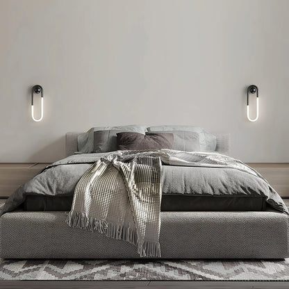 LuxRoyale Sculptural Loop Silhouette Wall Lamp in Brass Finish