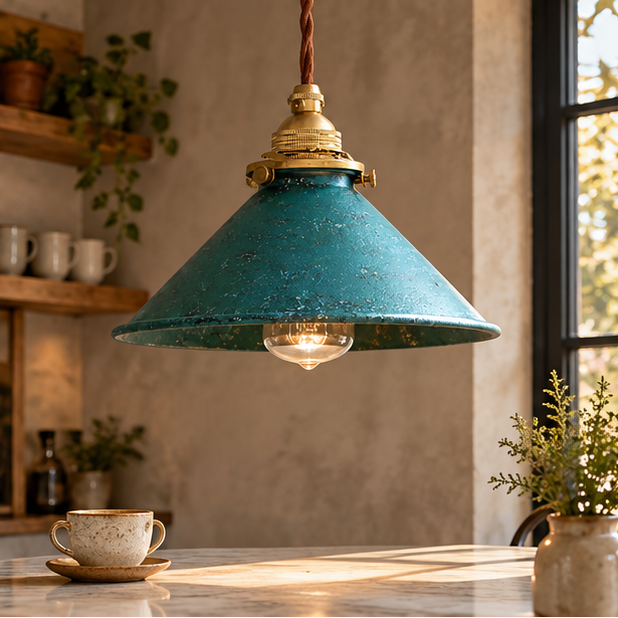RoyaleGlow Industrial Vintage Conical Iron Pendant Lamp