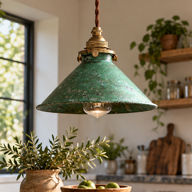 RoyaleGlow Industrial Vintage Conical Iron Pendant Lamp