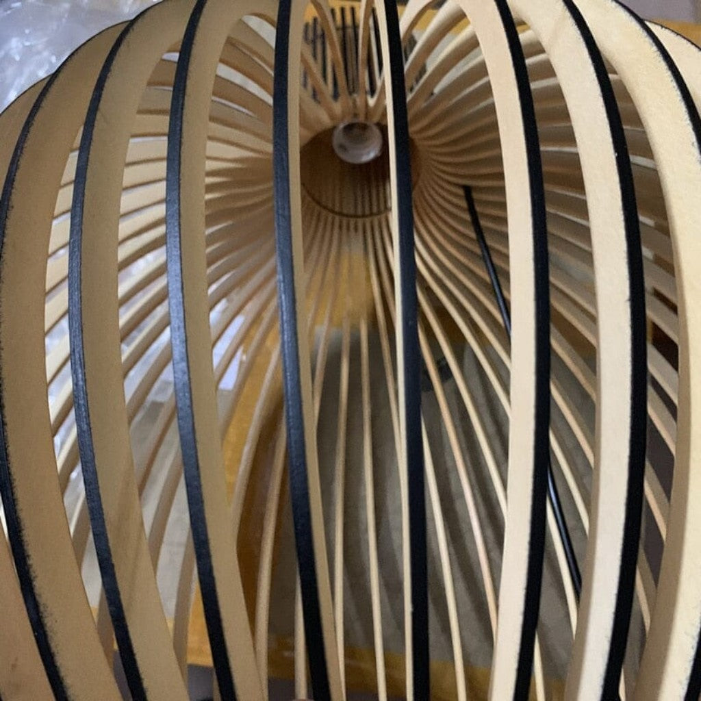 Rustic Wooden Cage Pendant Light 7