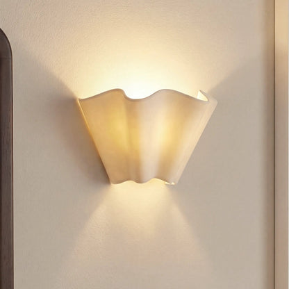 Rythlen Modern Ivory Floral Linen Wall Lamp 0
