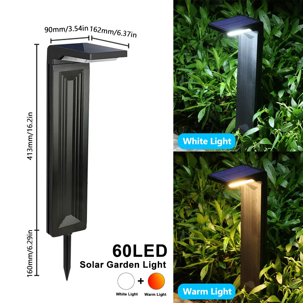 Solar LED Pathway Lights - Waterproof, Dual Color Solar Garden Lights - Only Warm