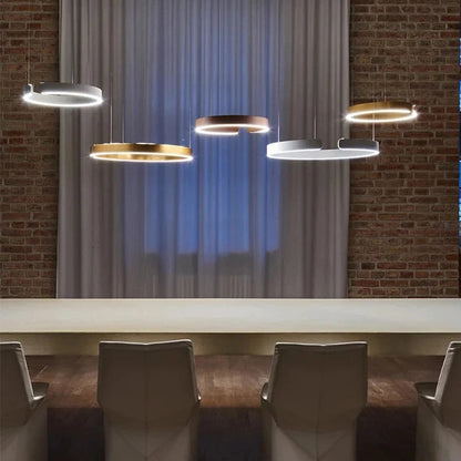 Rayvia Modern LED Pendant Light Round Design With Adjustable Brightness Warm White