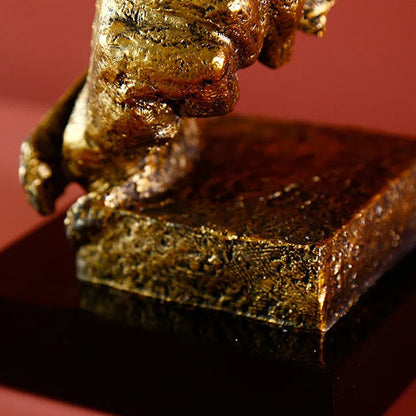 Lumora Modern Abstract Face Sculpture, Bronze Finish Contemplative Decor Statue