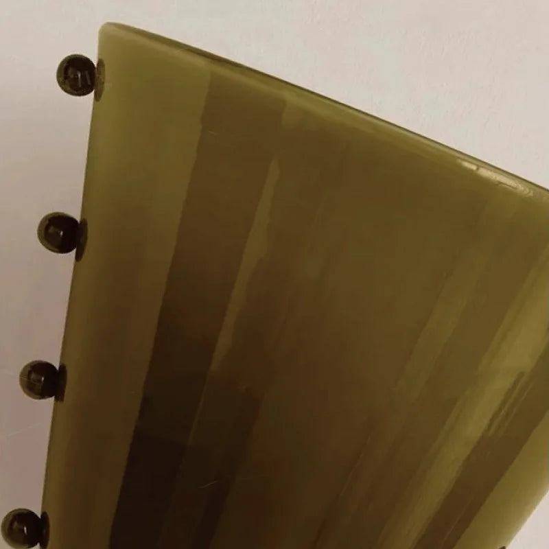 LuxRoyale Gemma Glass Wall Sconce LED Light with Brass Backplate