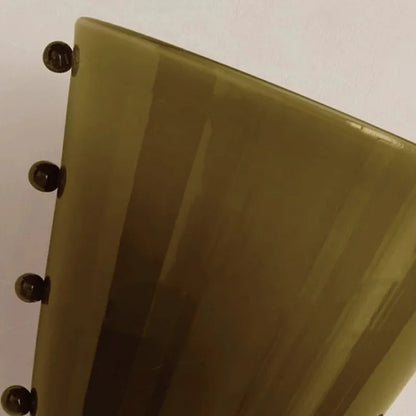 LuxRoyale Gemma Glass Wall Sconce LED Light with Brass Backplate