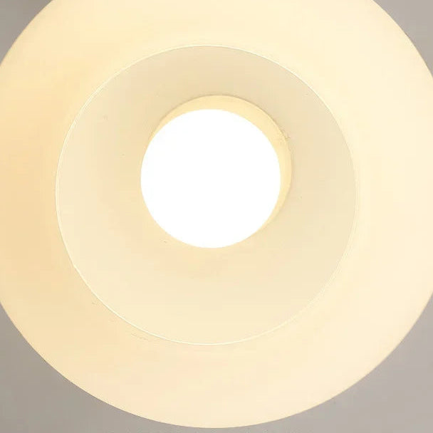 RoyaleGlow Modern Opal Glass Flush Mount Ceiling Light with Walnut & Copper Accents