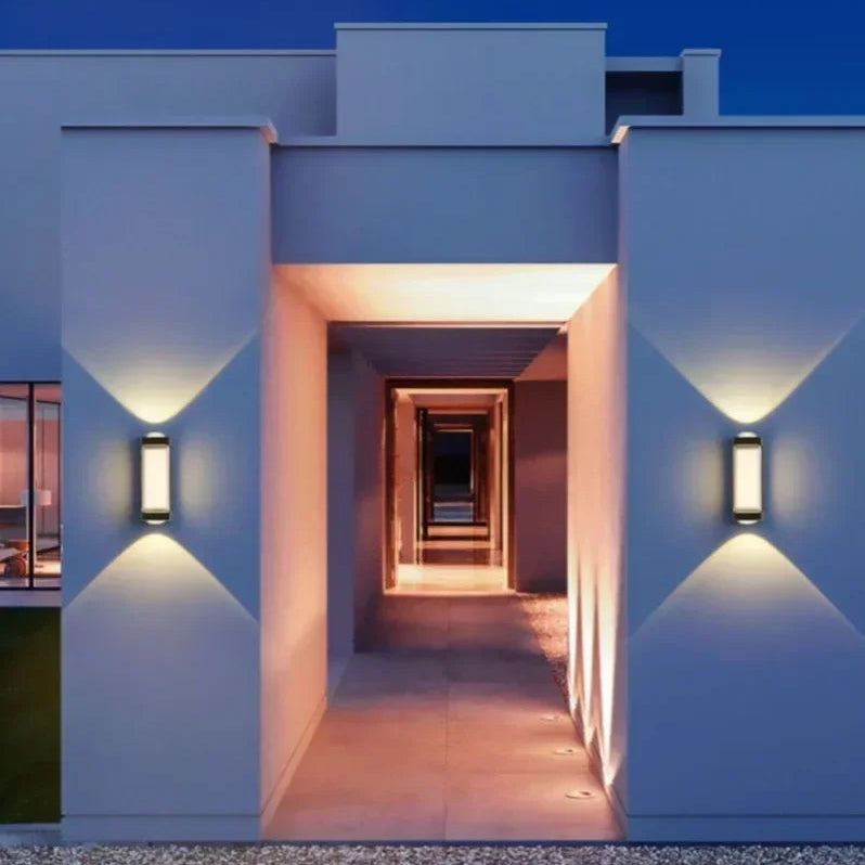 LuxRoyale Nordic Cylinder Outdoor Wall Light with Frosted Diffuser - IP65 Weatherproof