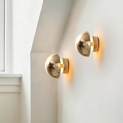 LuxRoyale Merqano Round LED Wall Sconce Modern Light for Bedroom & Bathroom