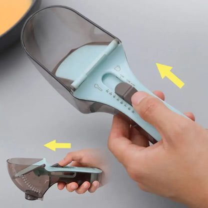 Royallure Adjustable Measuring Spoon–Scoop Set – Slide-to-Set 6-in-1 Precision, Kitchen-Clutter Reducer