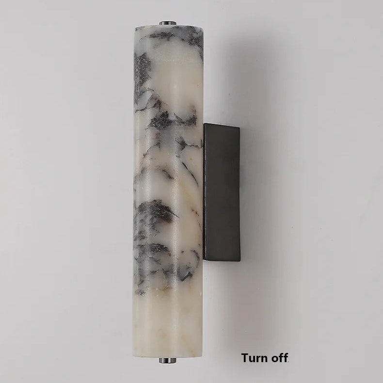 LuxRoyale Italian Style Natural Stone Black Marble Wall Sconces