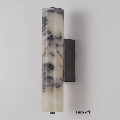 LuxRoyale Italian Style Natural Stone Black Marble Wall Sconces