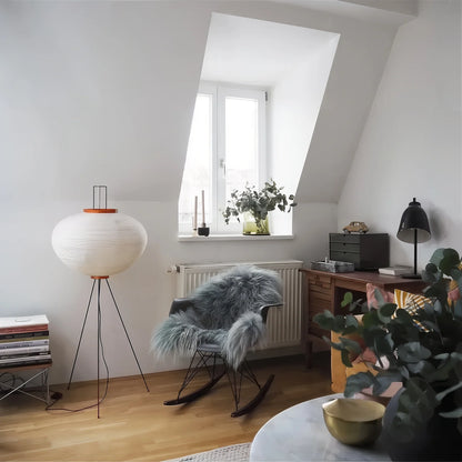 Royallure Minimalist Japanese Rice Paper Floor Lamp - Modern LED Lighting Solution
