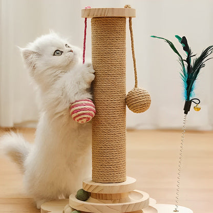 RoyaleGlow Cat Scratching Post with Multi-Surface Textures