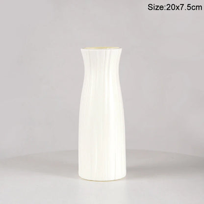Royelux Nordic Ceramic Plastic Vase - Elegant Modern Home & Event Décor