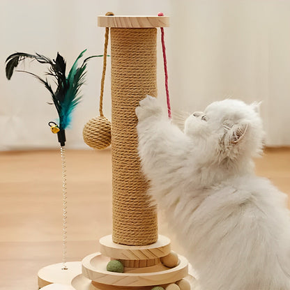 RoyaleGlow Cat Scratching Post with Multi-Surface Textures