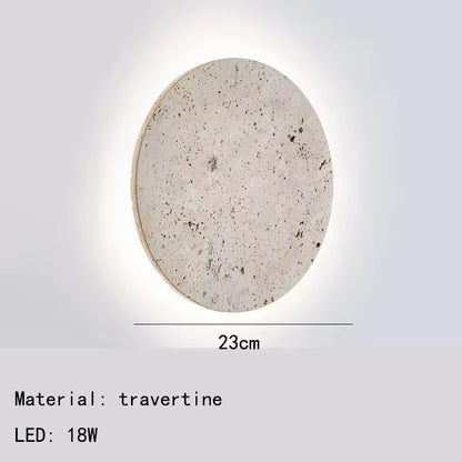 Royelux Minimal Wall Lamp With Natural Stone Texture WabiSabi Style For Calming Ambience