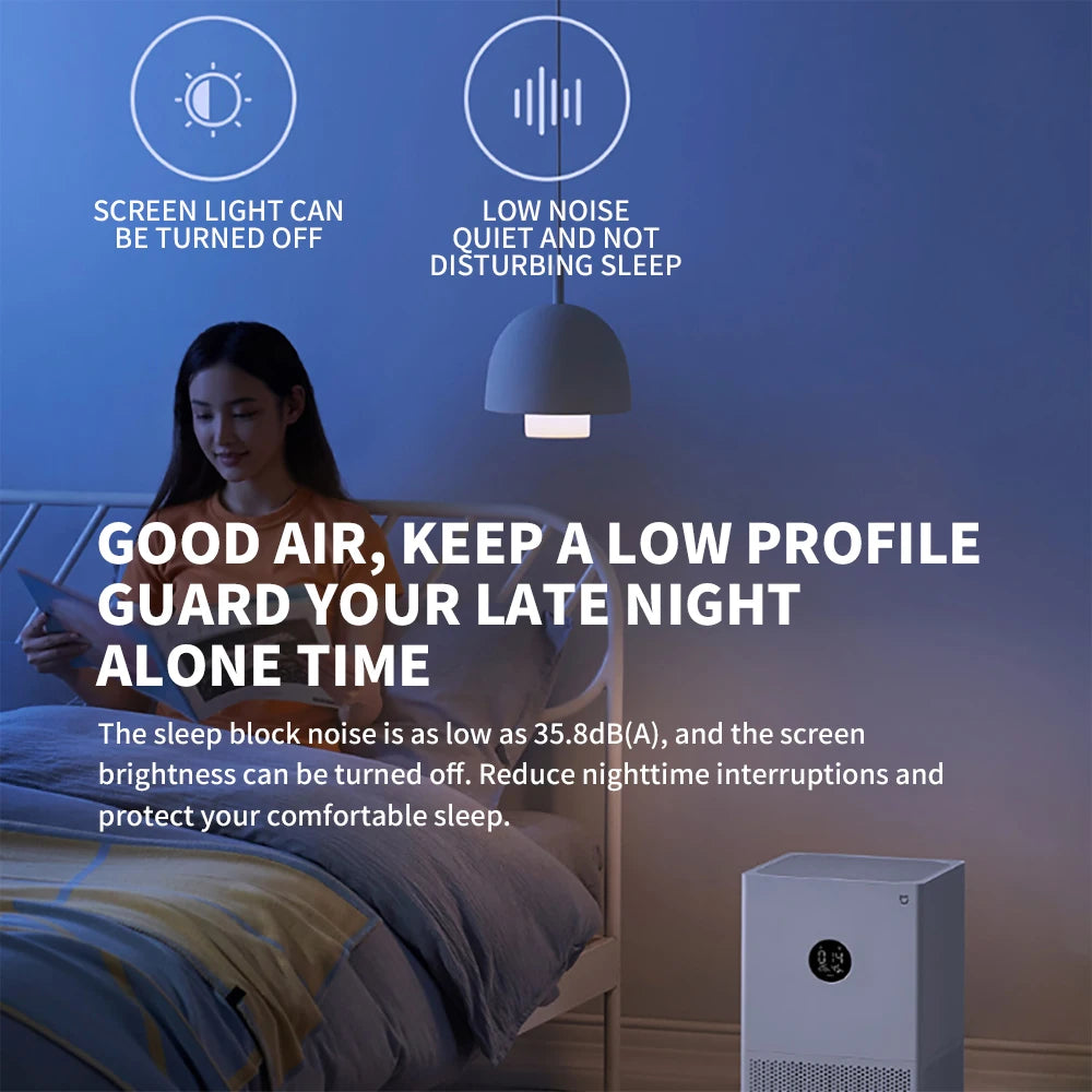 Royallure Smart Air Purifier for Home with LED Display, Quad Filtration, Low Noise, Compact Design