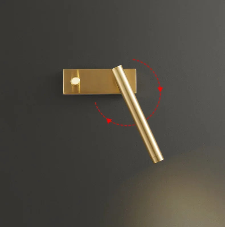 LuxRoyale Luxury All Copper Rotatable Decorative LED Wall Lamp
