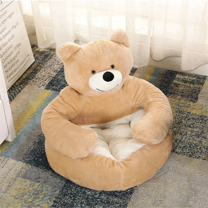 Royaleva Bear Shaped Winter Plush Pet Dog Bed Cozy Rest