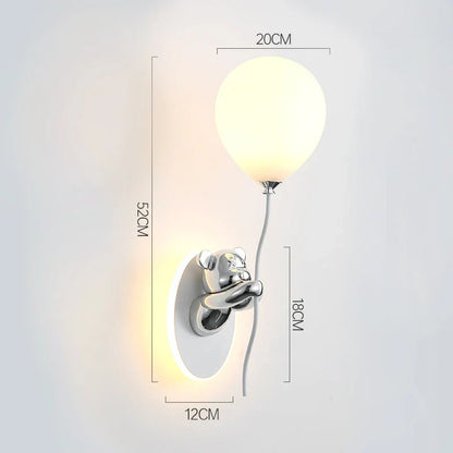RoyaleGlow Artistic Bear Wall Lamp for Kids Room