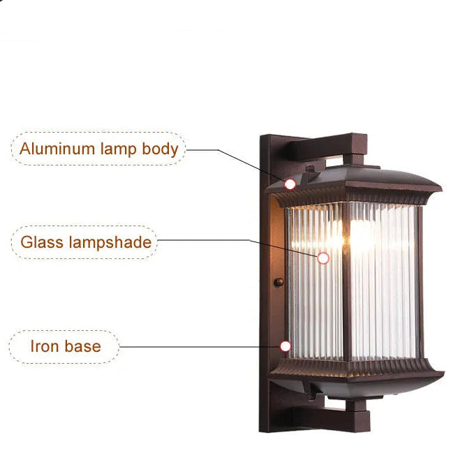 Rayvia Modern Black Porch Wall Sconce Light IP54 Waterproof Outdoor Contemporary
