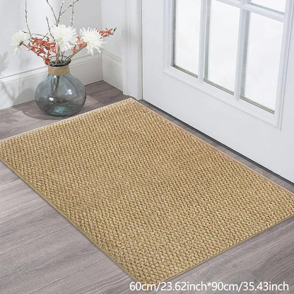 Luxora Stain Fade Resistant Doormat Rug - Water-Repellent Beige Entry Mat for Front Door