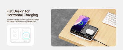 Royallure Dual Wireless Charger – Fast Charging Dock for Phone, Watch & Earbuds (Samsung Compatible)