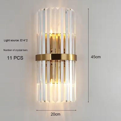 LuxRoyale Luxury Crystal Wall Lamp - Modern Home Art Decor Wall Sconces